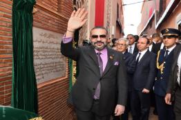 Image du Maroc Professionnelle de  Sa Majesté le Roi Mohammed VI inaugure deux projets solidaires destinés à renforcer l'offre médicale au niveau de la médina de Marrakech, 5 Février 2019. (Photo/ SPPR) via Jalilbounhar.com 